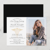 Invitation Modern Photo Graduation Nurse Pinning Ceremony (Devant / Derrière)