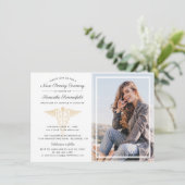 Invitation Modern Photo Graduation Nurse Pinning Ceremony (Debout devant)