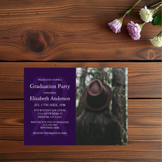 Invitation Modern Photo Graduation Party