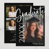 Invitation Modern Photo Graduation Party Invite Announcement (Devant / Derrière)