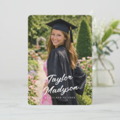 Invitation Modern Photo Graduation Party Invite Announcement (Debout devant)