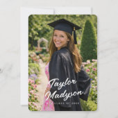 Invitation Modern Photo Graduation Party Invite Announcement (Devant)