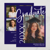 Invitation Modern Photo Graduation Party Invite Announcement (Devant / Derrière)