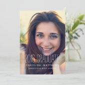 Invitation Modern Photo High School 2016 Graduation Party (Debout devant)