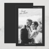 Invitation Modern Photo Wedding Save the Date (Devant / Derrière)