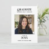 Invitation Modern PhotoName Graduation Announcement (Debout devant)