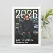 Invitation Modern PhotoPop Graduation Party (Debout devant)