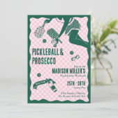Invitation Modern Pickleball & Prosecco Bachelorette Weekend (Debout devant)