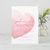 Invitation Modern Pink Big Heart Galentine's Day Brunch (Debout devant)