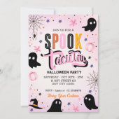 Invitation Modern Pink Black Sweet Spooktacular Halloween (Devant)