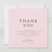 Invitation Modern Pink Bridal Shower Thank You Card (Devant)
