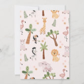 Invitation Modern Pink Calling All Party Animals Birthday (Dos)