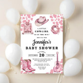 Invitation Modern Pink Cowgirl Baby Shower