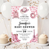Invitation Modern Pink Cowgirl Baby Shower