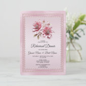 Invitation Modern Pink Flowers Rehearsal Dinner (Debout devant)
