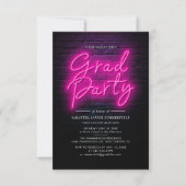 Invitation Modern Pink Grad 2025 Photo Graduation Party (Devant)