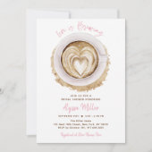 Invitation Modern Pink Love Is Brewing Coffee Bridal Shower (Devant)