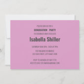 Invitation Modern Pink Photo Grad Graduation Party (Dos)