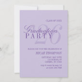 Invitation Modern Purple Photo Graduation Party (Devant)