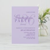 Invitation Modern Purple Photo Graduation Party (Debout devant)