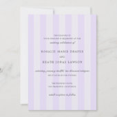 Invitation Modern Purple Stripes Elegant Wedding (Devant)