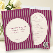 Invitation Modern QR code Bachelorette Weekend Itinerary