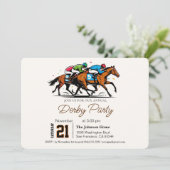 Invitation Modern Race Horse Derby Party Equestrian (Debout devant)