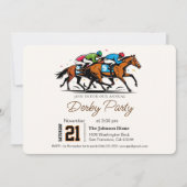 Invitation Modern Race Horse Derby Party Equestrian (Devant)