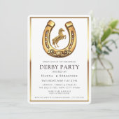 Invitation Modern Race Horse Derby Party Equestrian (Debout devant)