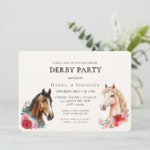 Invitation Modern Race Horse Derby Party Equestrian (Debout devant)
