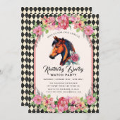 Invitation Modern Race Horse Derby Party Equestrian (Devant / Derrière)