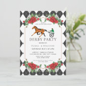 Invitation Modern Race Horse Derby Party Equestrian  (Debout devant)