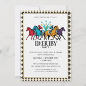 Invitation Modern Race Horse Derby Party Equestrian Invitatio (Devant)