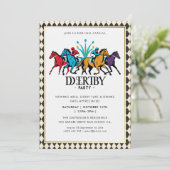Invitation Modern Race Horse Derby Party Equestrian Invitatio (Debout devant)