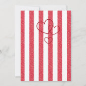 Invitation Modern Red Chalk Stripes Vertical Baby Shower (Dos)