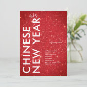 Invitation Modern Red Gold Glitter Horse 2026 Lunar New Year (Debout devant)