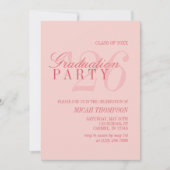 Invitation Modern Red Photo Graduation Party (Devant)
