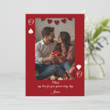 Modern Red Valentine’s Day Photo Card