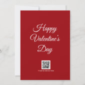 Invitation Modern Red Valentine’s Day Photo Card (Dos)