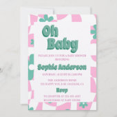 Invitation Modern Retro Pastel Oh Baby Shower (Devant)