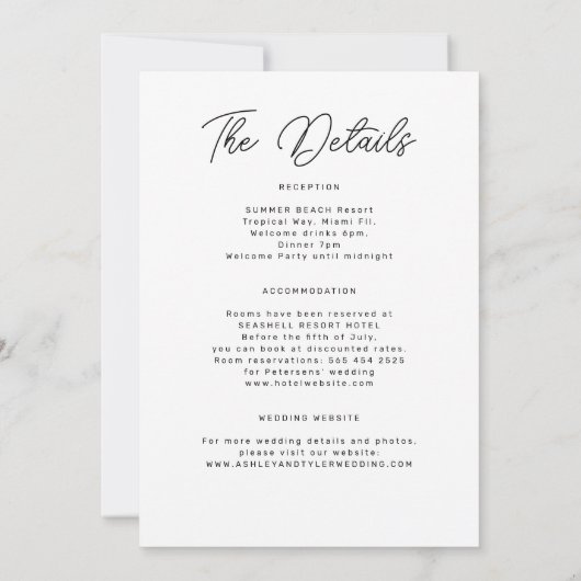 Invitation Modern retro whimsical script all in one wedding (Dos)
