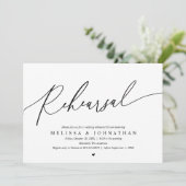 Invitation Modern Romantic Rehearsal Wedding Dinner Dancing (Debout devant)