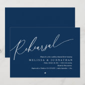 Invitation Modern Romantic Rehearsal Wedding Dinner Dancing (Devant / Derrière)