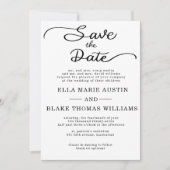 Invitation Modern Romantic Script Save the Date (Devant)