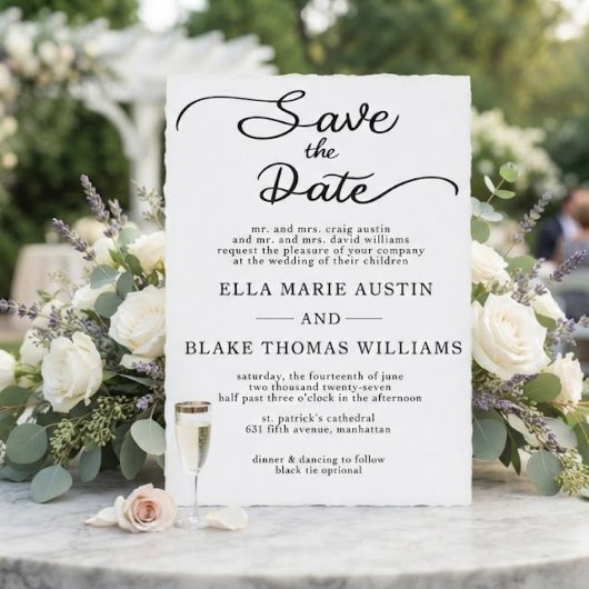 Invitation Modern Romantic Script Save the Date