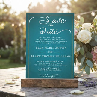 Invitation Modern Romantic Script Save the Date