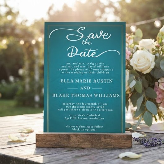 Invitation Modern Romantic Script Save the Date