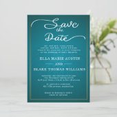 Invitation Modern Romantic Script Save the Date (Debout devant)
