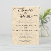 Invitation Modern Romantic Script Save the Date (Debout devant)