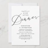 Invitation Modern Romantic Wedding Happily Ever After Dinner (Devant)